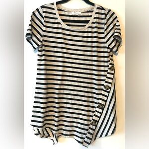 Striped cotton tee